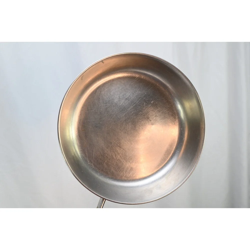 Vintage Revere Ware 9 Inch Skillet Copper Clad Bottom Stainless Steel Frying Pan